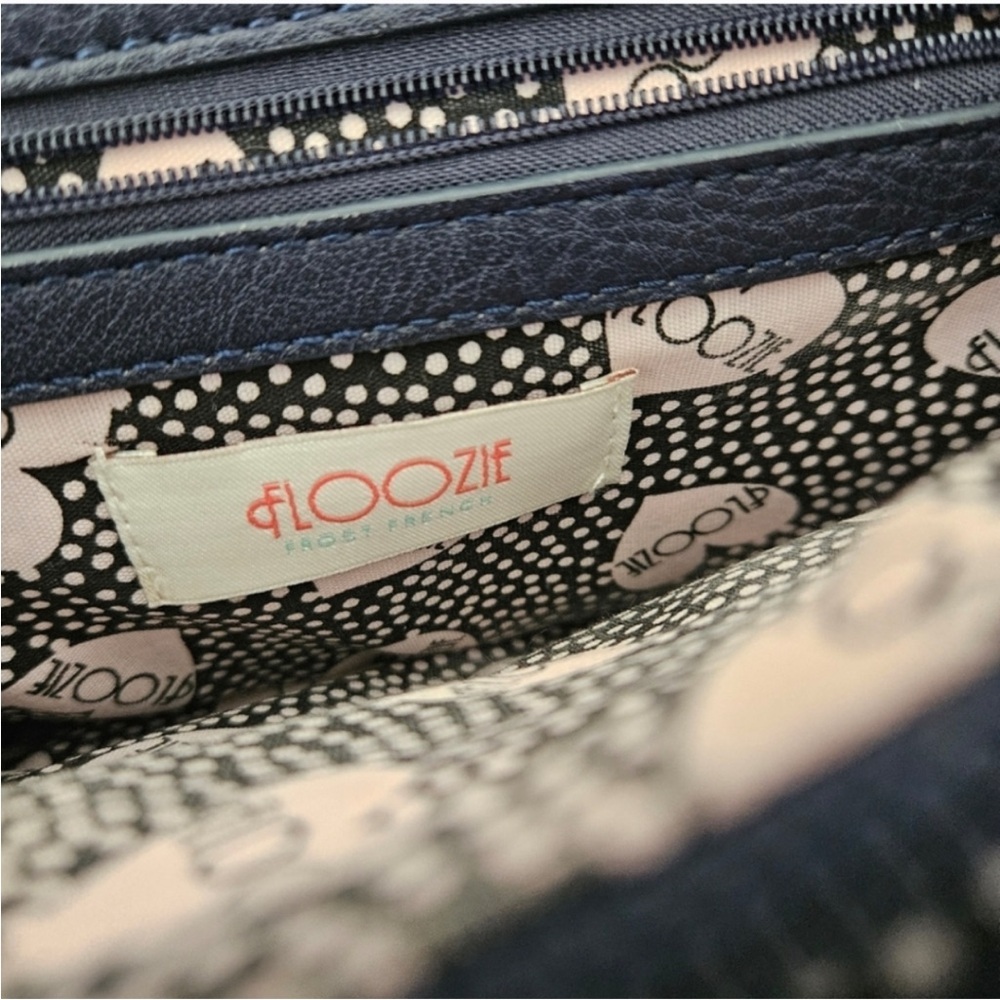 Floozie crossbody bag by Frost French blue denim jean embroidered floral - Picture 10 of 13